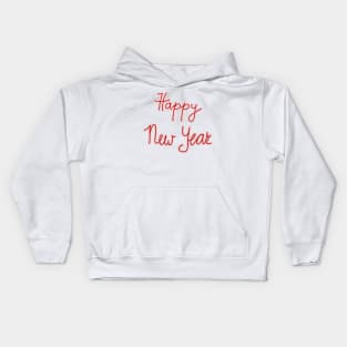 Happy New Year sign in RED Kids Hoodie